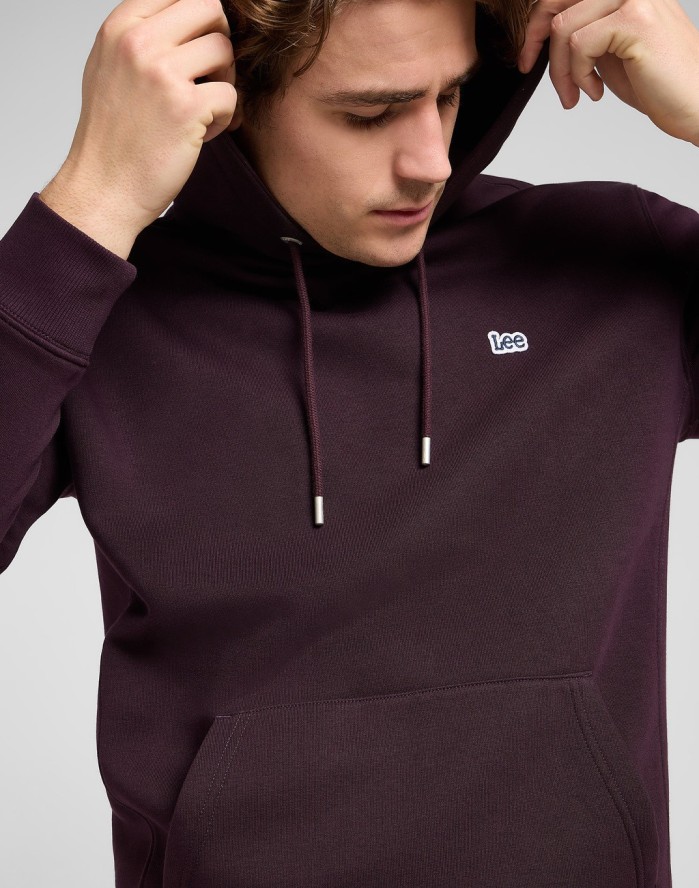 MESKA BLUZA LEE PLAIN HOODIE DEEP WINE 112371837