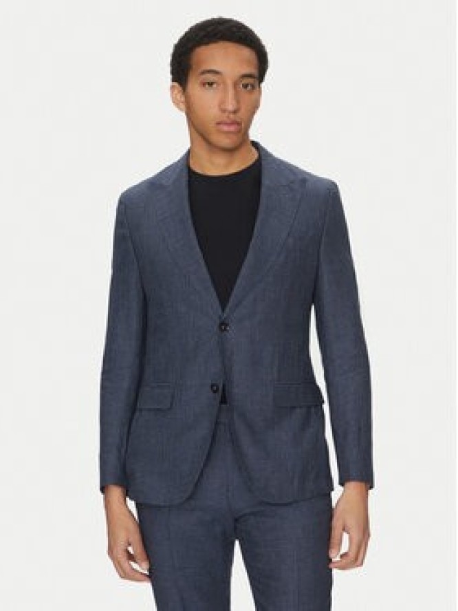 BOSS Garnitur C-Huge-Peak-252 50540764 Granatowy Slim Fit