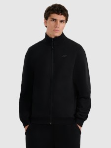 4F Bluza dresowa rozpinana bez kaptura męska - czarna L