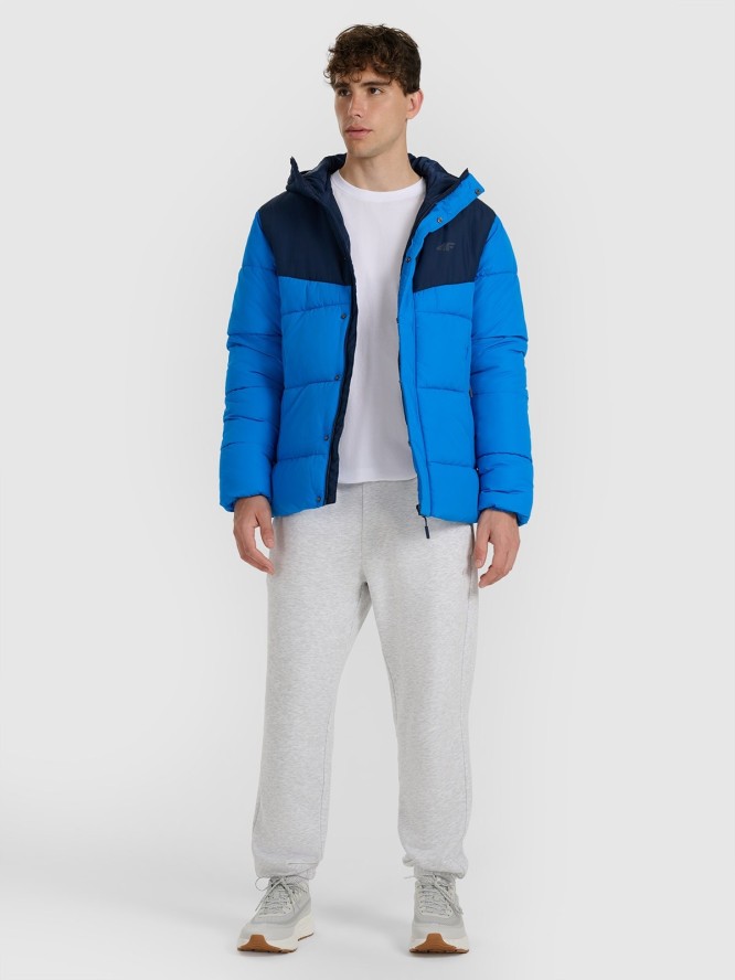 4F Kurtka puchowa z wypełnieniem syntetycznym męska - niebieska M