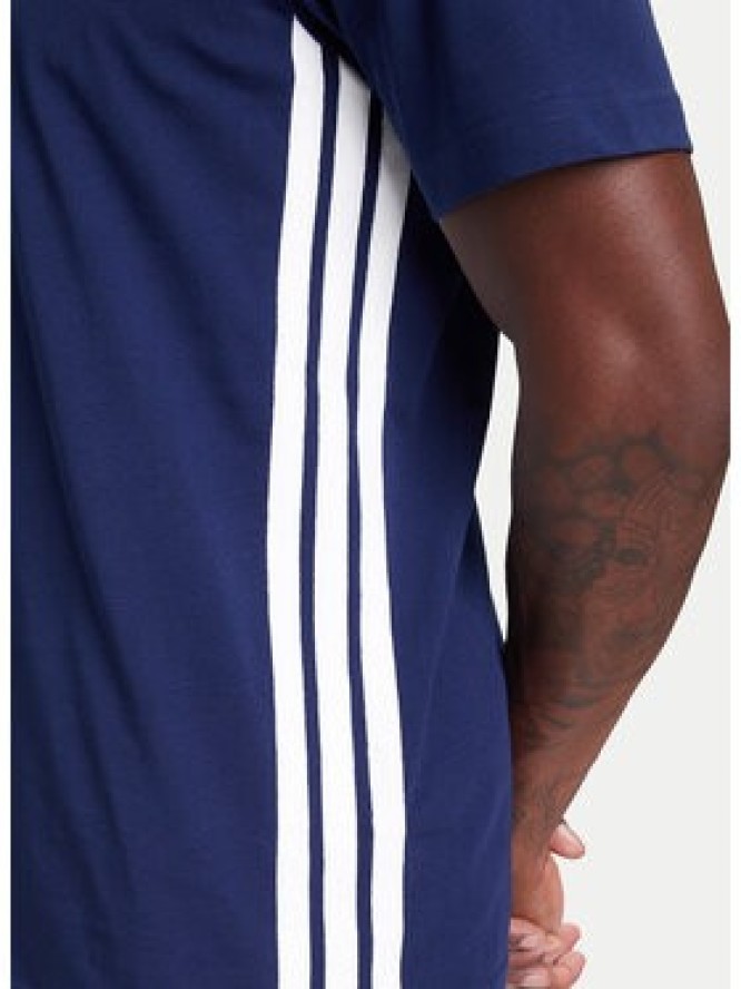 adidas T-Shirt Essentials 3-Stripes JE6399 Niebieski Regular Fit