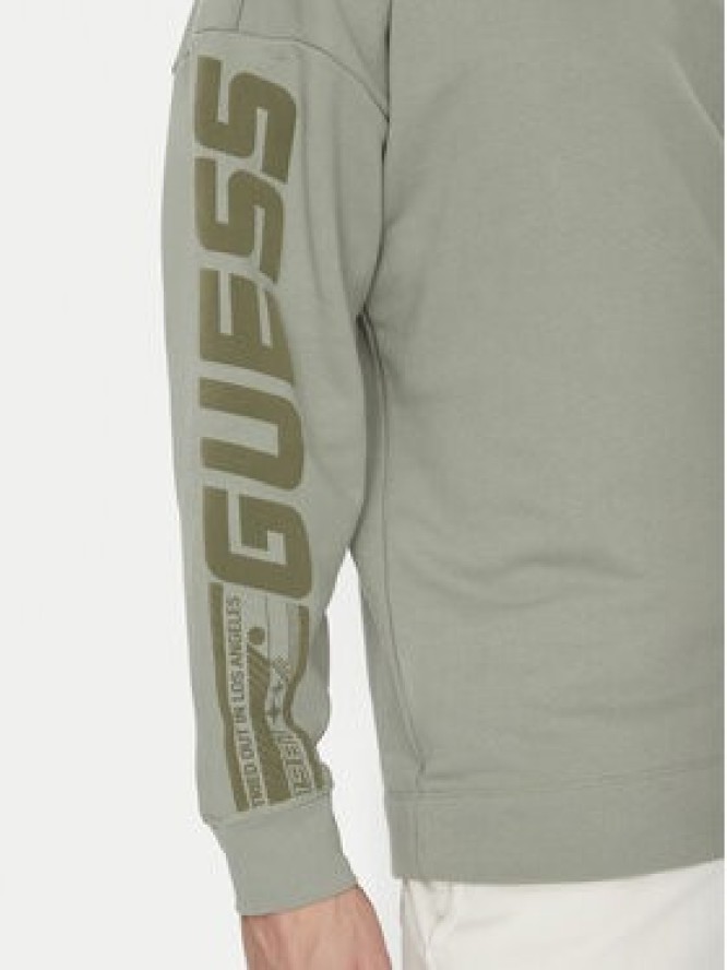 Guess Bluza Z4BQ03 KAIJ1 Zielony Regular Fit