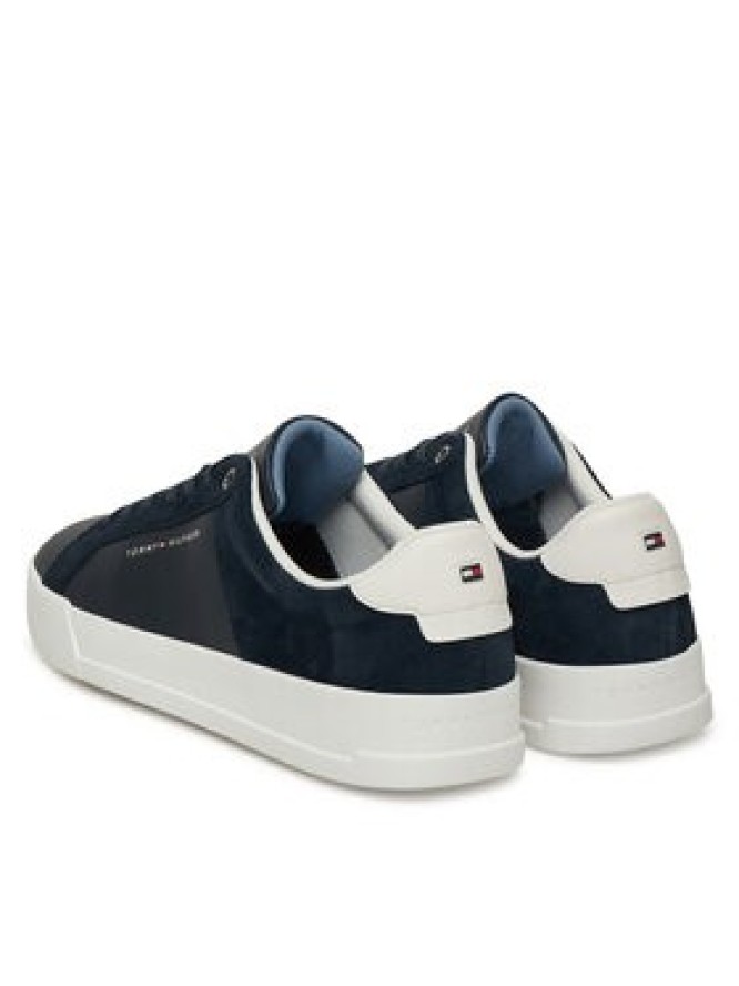 Tommy Hilfiger Sneakersy Th Court Mix FM0FM05634 Granatowy