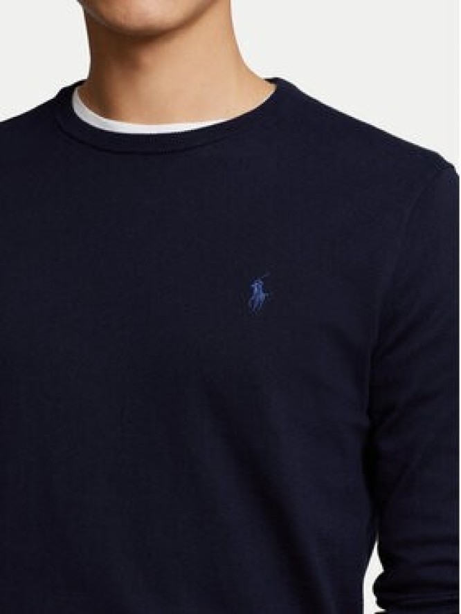 Polo Ralph Lauren Sweter Ls Sf Cn Pp 710684957001 Granatowy Slim Fit