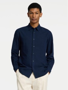 Selected Homme Koszula 16078867 Granatowy Slim Fit