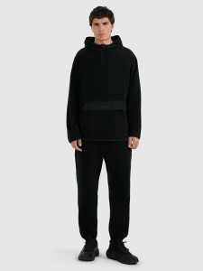 4F Spodnie dresowe polarowe męskie - czarne L