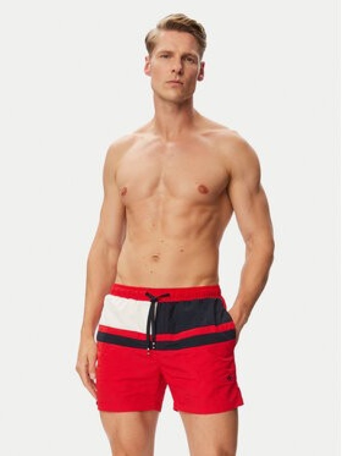 Beverly Hills Polo Club Szorty kąpielowe P-SS26M-SUNNY-0065 Czerwony Regular Fit