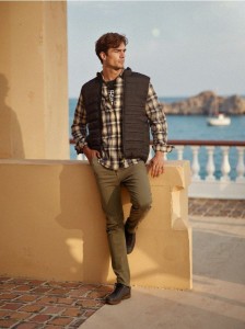 Jeansy slim fit - khaki