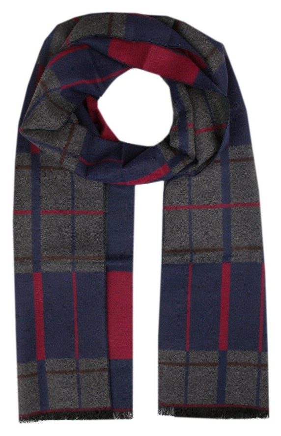 Męski Szalik z Wiskozy - Alties - Geometryczny Wzór