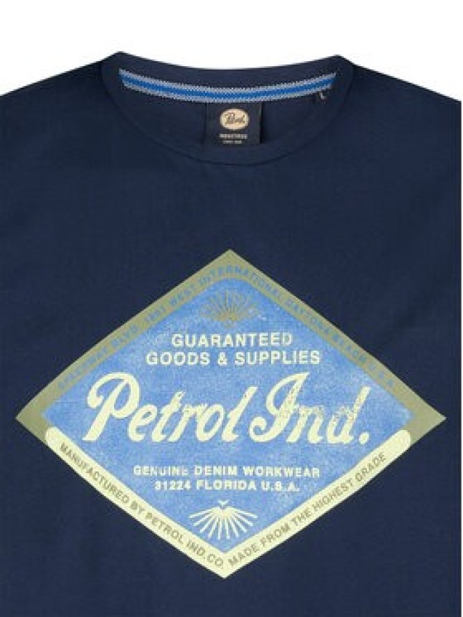 Petrol Industries T-Shirt M-1050-TSR634 Granatowy Regular Fit