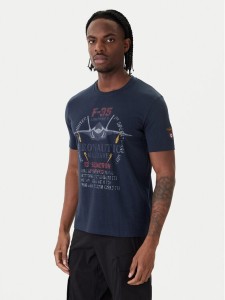 Aeronautica Militare T-Shirt 261TS2536UJ00641 Granatowy Regular Fit