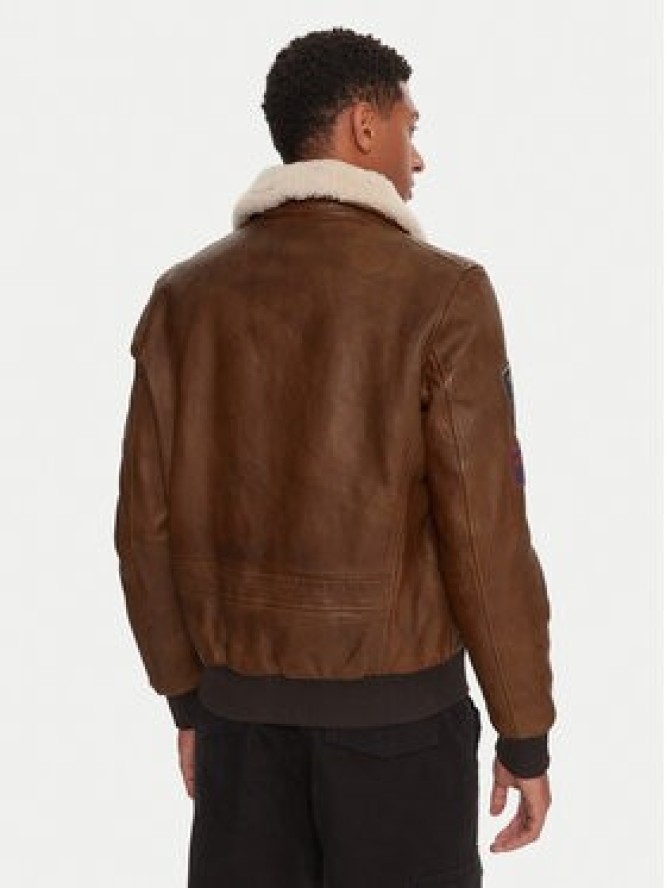 Milestone Kurtka skórzana MSMatti 531070 60400 Brązowy Regular Fit