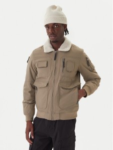 Aeronautica Militare Kurtka bomber 252AB3024UCT03151 Khaki Regular Fit