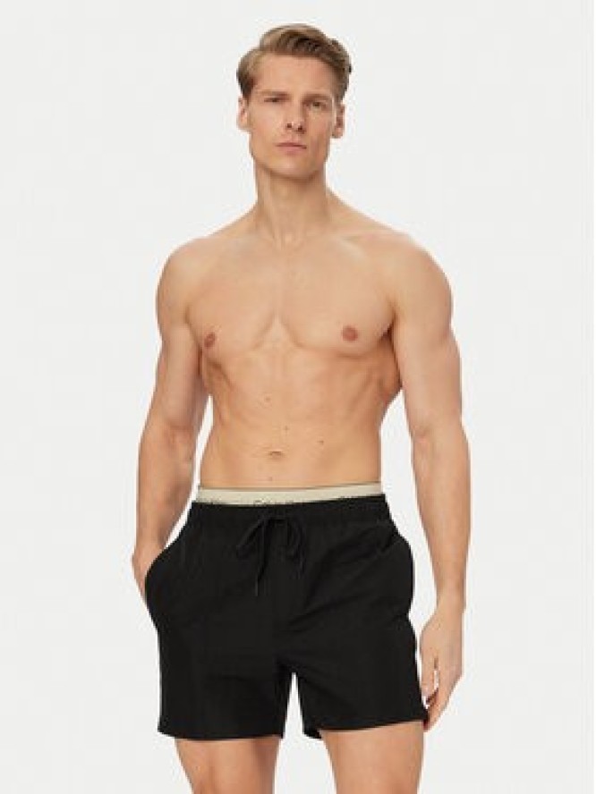 Calvin Klein Swimwear Szorty kąpielowe LV00N61017 Czarny Regular Fit