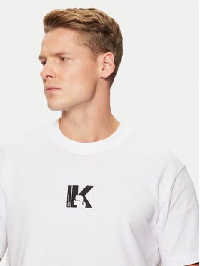 Karl Lagerfeld Jeans T-Shirt A1M17044 Biały Regular Fit