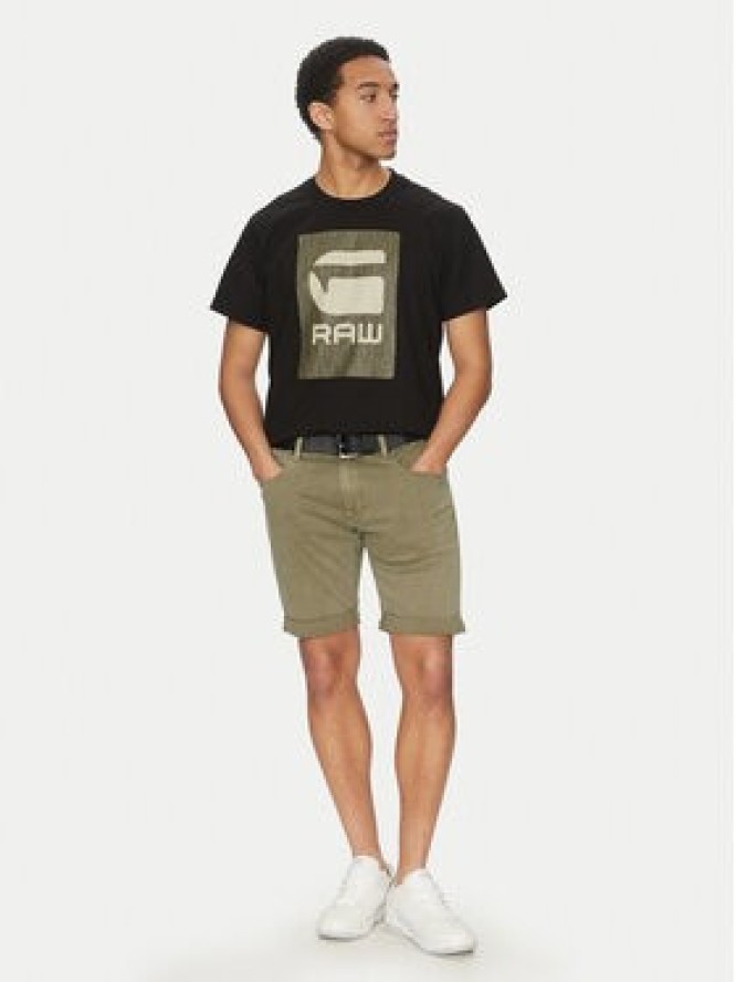 G-Star Raw T-Shirt Burger Box Rain D26478-C336 Czarny Regular Fit