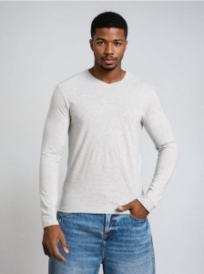 Bawełniana koszulka basic - szary