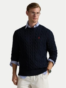 Polo Ralph Lauren Sweter 710775885001 Granatowy Regular Fit