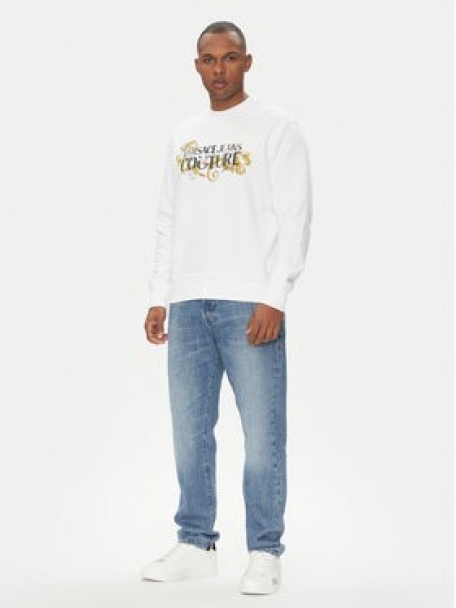 Versace Jeans Couture Bluza 78GAIC06 Biały Regular Fit