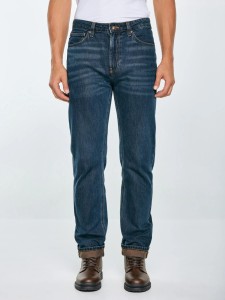 Jeansy męskie z prostą nogawką granatowe Toros 764