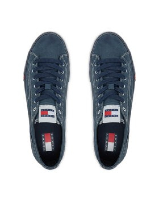 Tommy Jeans Tenisówki Archive Vulc. Y2K Washed Canvas EM0EM01720 Granatowy