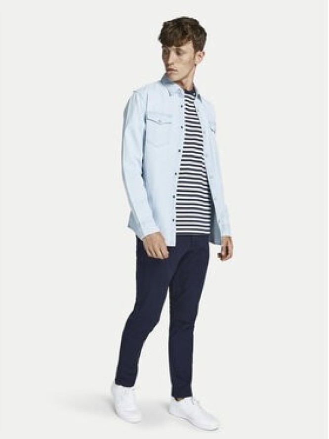 Jack & Jones Chinosy Marco 12174309 Granatowy Slim Fit
