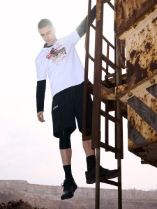 4F T-shirt relaxed z nadrukiem męski - biały L