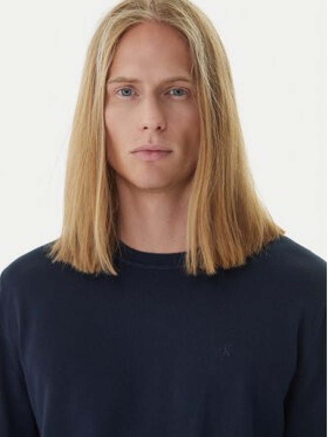 Calvin Klein Sweter LV040BM343 Granatowy Regular Fit