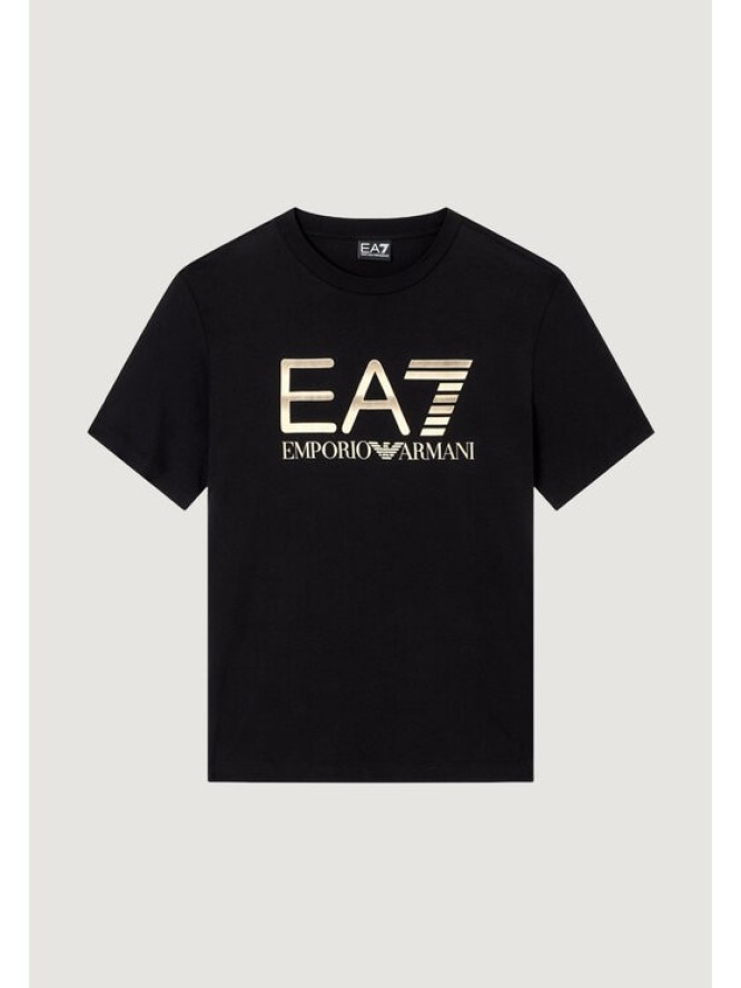 EA7 Emporio Armani T-Shirt 7M001412 AF22264 MC004 Czarny Regular Fit