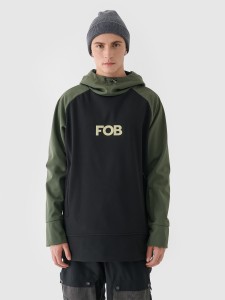 4F Długa bluza snowboardowa z softshellu membrana 5000 męska - czarna XXL