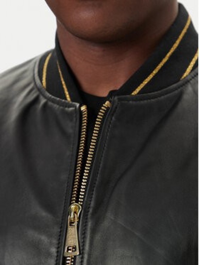 Versace Jeans Couture Kurtka skórzana 79GAVP06 CPPS3 Czarny Regular Fit