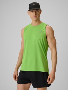 4F Koszulka do biegania regular szybkoschnąca męska - zielona XL