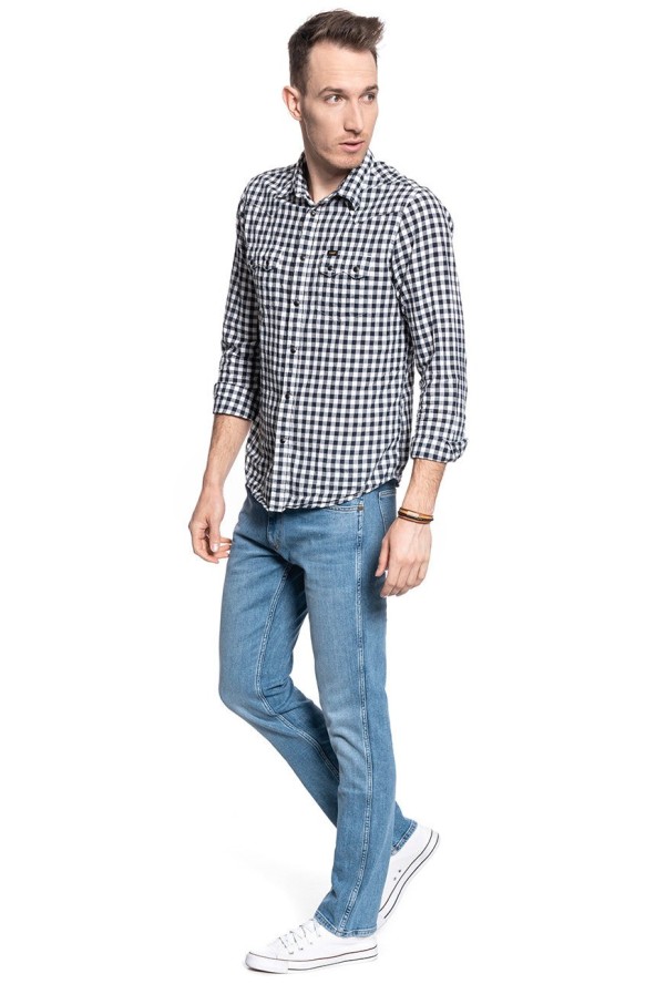 WRANGLER SPODNIE MĘSKIE GREENSBORO MID SUMMER BLUE W15QV712Z 112127106