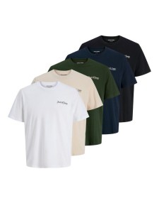 Jack&Jones Komplet 5 t-shirtów Yuki 12288322 Kolorowy Relaxed Fit