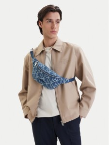 Calvin Klein Nerka Emblem Aop Denim Waistbag LV04D3430G Niebieski