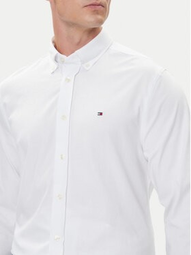 Tommy Hilfiger Koszula Performance MW0MW39418 Biały Slim Fit