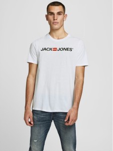 Jack & Jones T-Shirt Corp Logo 12137126 Biały Slim Fit