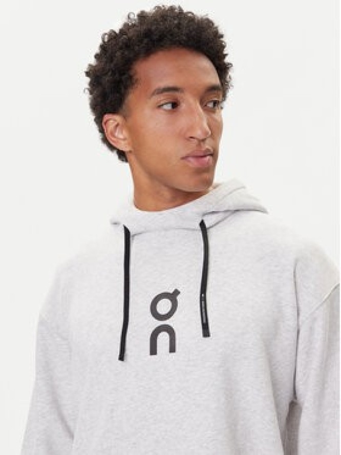 On Bluza Club Hoodie 1ME1003 Szary Relaxed Fit