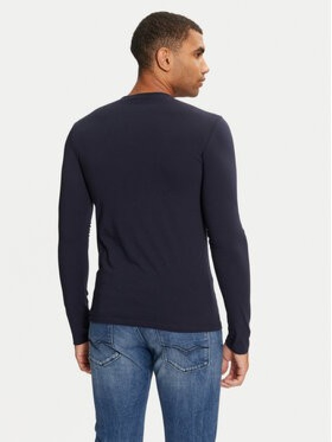Versace Longsleeve AUU01007 1A1001 Granatowy Regular Fit