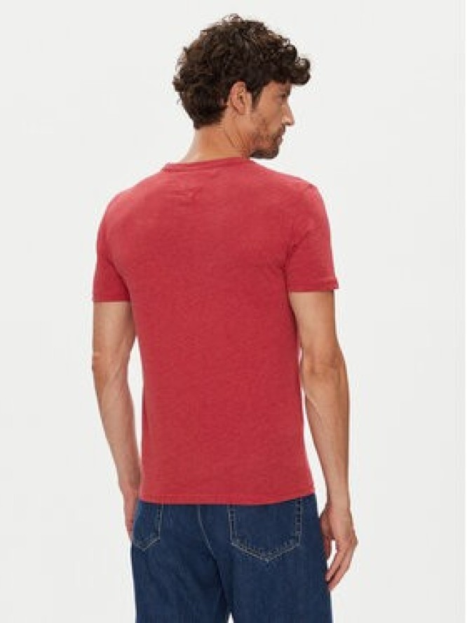 Tommy Jeans T-Shirt Jaspe DM0DM20363 Czerwony Slim Fit