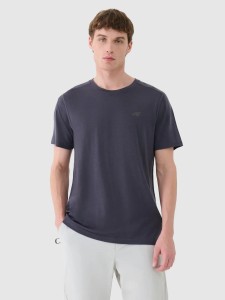T-SHIRT MĘSKI 4F KOSZULKA TRENINGOWA Z WEŁNĄ MERINO TFTSM1268