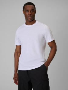 4F T-shirt regular gładki męski - biały S