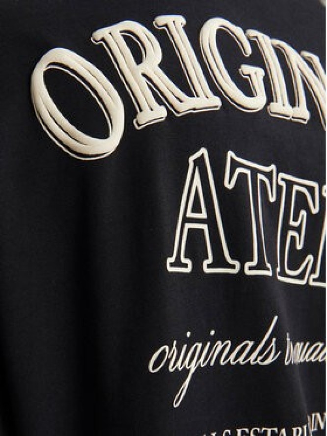 Jack & Jones T-Shirt Santorini 12251776 Czarny Wide Fit