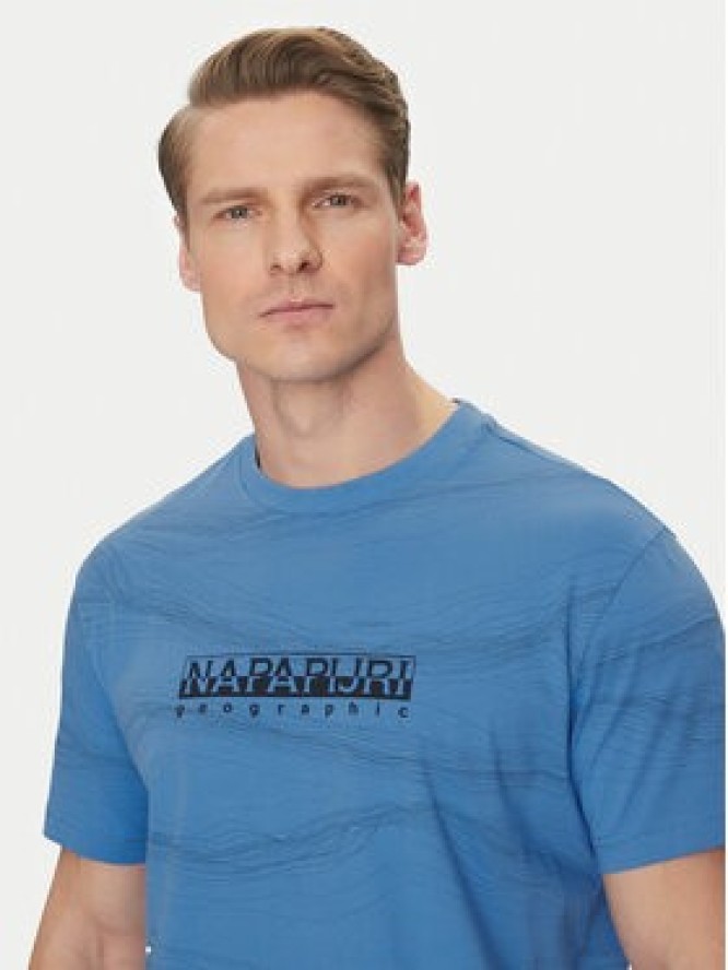 Napapijri T-Shirt B-Cellini NP0A4ILS Niebieski Regular Fit