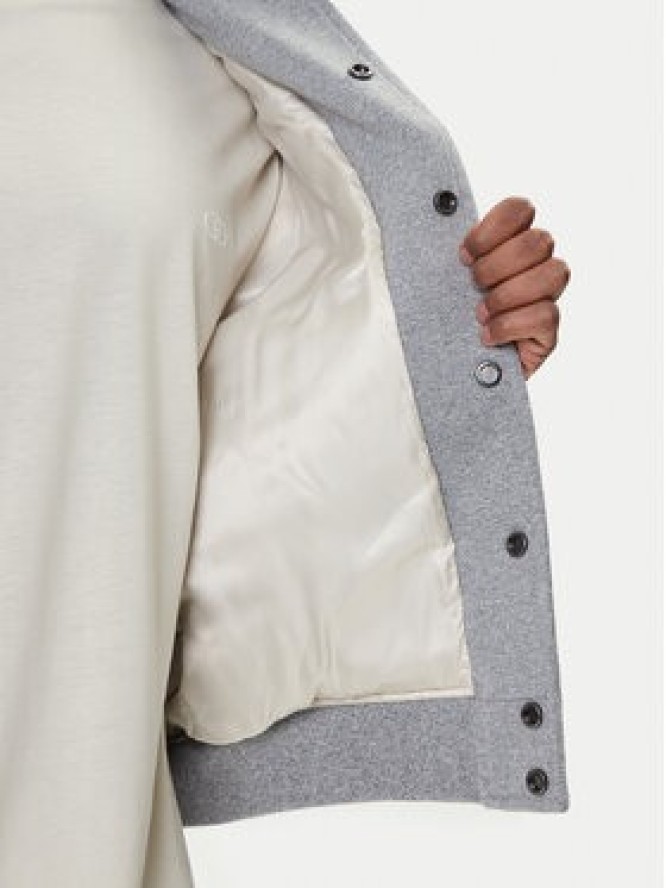 Tommy Hilfiger Kurtka bomber Mix Media Varsity MW0MW39684 Szary Regular Fit