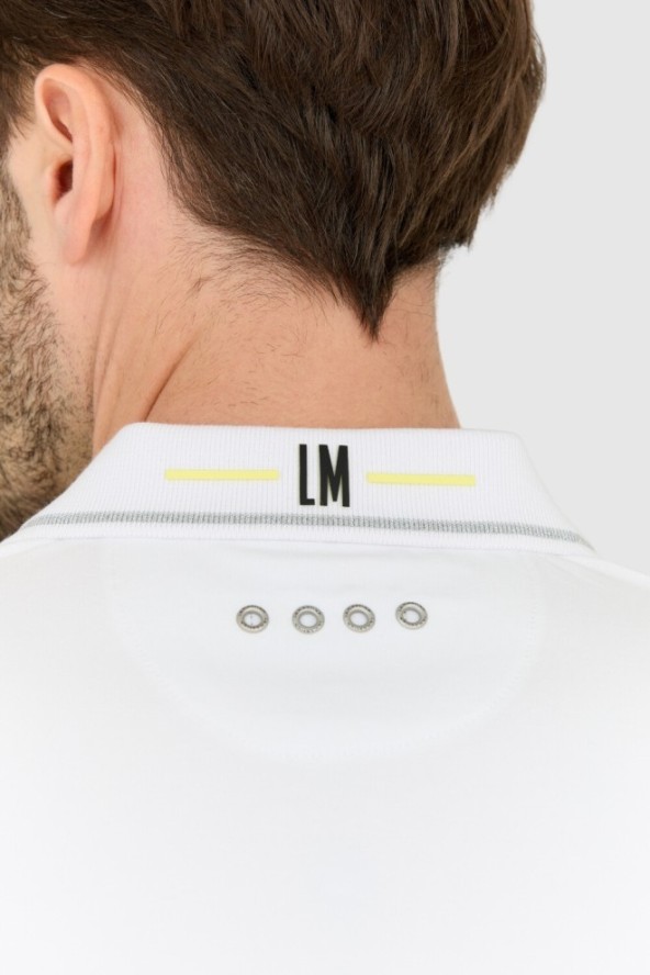 LA MARTINA Męska biała koszulka polo Regular Fit, Rozmiar XL