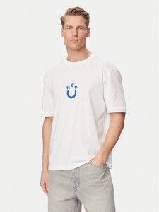 HUGO T-Shirt Norizom 50560112 Biały Regular Fit