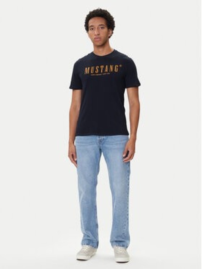 Mustang T-Shirt Austin 1016853 Granatowy Regular Fit