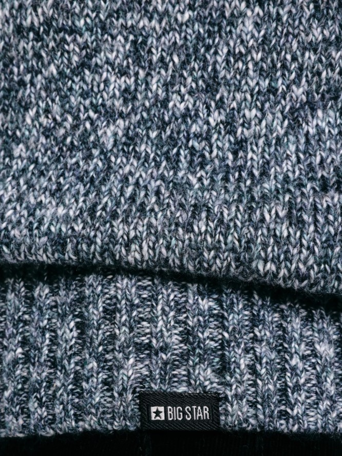 Sweter męski rozpinany melanżowy niebieski Dionis 402