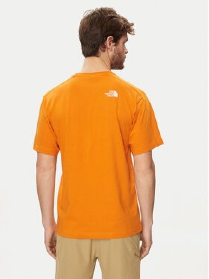 The North Face T-Shirt NF0A87FF Pomarańczowy Regular Fit